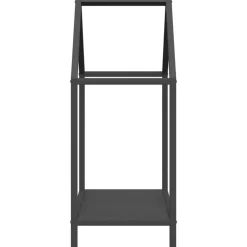 VIDAXL - Portant de bois chauffage noir 40x25x60 cm