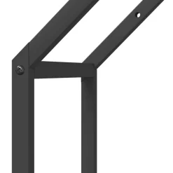 VIDAXL - Portant de bois chauffage noir 40x25x60 cm