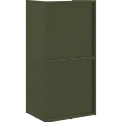 VIDAXL - Portant de bois chauffage vert olive 40x30x80 cm
