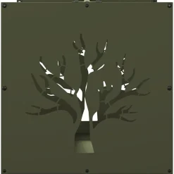 VIDAXL - Portant de bois chauffage vert olive 40x40x40 cm