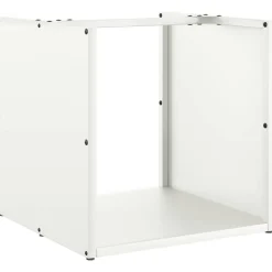 VIDAXL - Portant de bois chauffage blanc 40x40x40 cm