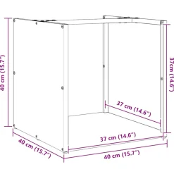 VIDAXL - Portant de bois chauffage blanc 40x40x40 cm