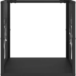 VIDAXL - Portant de bois chauffage noir 40x40x40 cm