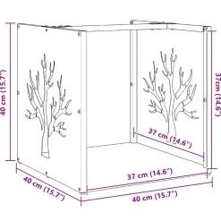 VIDAXL - Portant de bois chauffage noir 40x40x40 cm