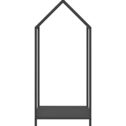 VIDAXL - Portant de bois chauffage noir 40x25x90 cm