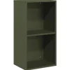VIDAXL - Portant de bois chauffage vert olive 40x30x75 cm