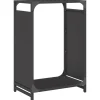 VIDAXL - Portant de bois chauffage noir 44x28x65 cm