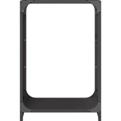 VIDAXL - Portant de bois chauffage noir 44x28x65 cm