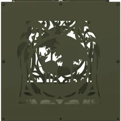 VIDAXL - Portant de bois chauffage vert olive 40x40x40 cm