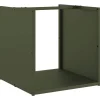 VIDAXL - Portant de bois chauffage vert olive 40x40x40 cm