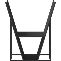 VIDAXL - Portant de bois chauffage noir 69,5x35x81 cm