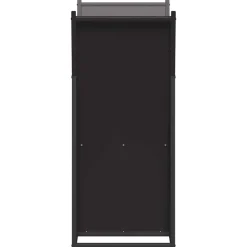 VIDAXL - Portant de bois chauffage noir 69,5x35x81 cm