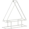 VIDAXL - Portant de bois chauffage blanc 80x25x90 cm