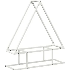 VIDAXL - Portant de bois chauffage blanc 80x25x90 cm