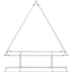 VIDAXL - Portant de bois chauffage blanc 80x25x90 cm