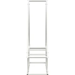 VIDAXL - Portant de bois chauffage blanc 80x25x90 cm