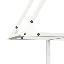 VIDAXL - Portant de bois chauffage blanc 80x25x90 cm