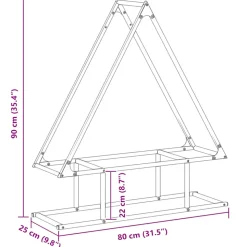VIDAXL - Portant de bois chauffage blanc 80x25x90 cm
