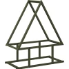 VIDAXL - Portant de bois chauffage vert olive 50x25x60 cm