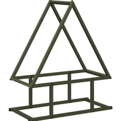 VIDAXL - Portant de bois chauffage vert olive 50x25x60 cm