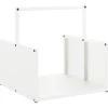 VIDAXL - Portant de bois chauffage blanc 40x40x40 cm