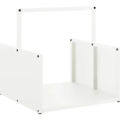 VIDAXL - Portant de bois chauffage blanc 40x40x40 cm