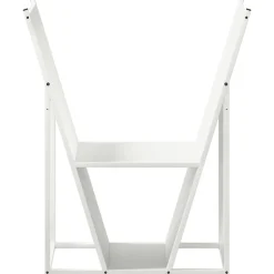 VIDAXL - Portant de bois chauffage blanc 69,5x35x81 cm