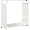 VIDAXL - Portant de bois chauffage blanc 60x28x65 cm