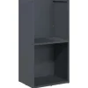 VIDAXL - Portant de bois chauffage anthracite 40x30x80 cm