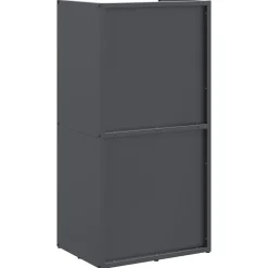 VIDAXL - Portant de bois chauffage anthracite 40x30x80 cm