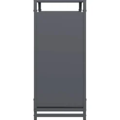 VIDAXL - Portant de bois chauffage anthracite 60x28x65 cm