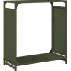 VIDAXL - Portant de bois chauffage vert olive 60x28x65 cm