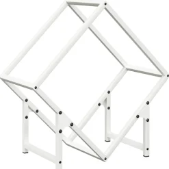 VIDAXL - Portant de bois chauffage blanc 50x25x50 cm