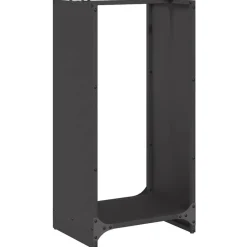 VIDAXL - Portant de bois chauffage noir 40x30x80 cm