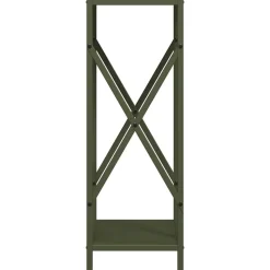 VIDAXL - Portant de bois chauffage vert olive 34x25x70 cm