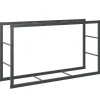 VIDAXL - Portant de bois de chauffage noir 110x30x61 cm acier