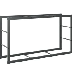 VIDAXL - Portant de bois de chauffage noir 110x30x61 cm acier