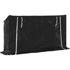 VIDAXL - Portant de bois de chauffage et housse de pluie acier galvanisé