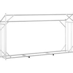 VIDAXL - Portant de bois de chauffage et housse de pluie acier galvanisé