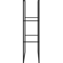 VIDAXL - Portant de bois de chauffage noir 55x30x116 cm acier
