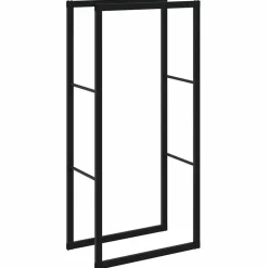 VIDAXL - Portant de bois de chauffage noir 55x30x116 cm acier