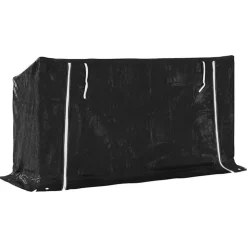 VIDAXL - Portant de bois de chauffage et housse de pluie acier galvanisé