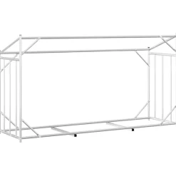 VIDAXL - Portant de bois de chauffage et housse de pluie acier galvanisé