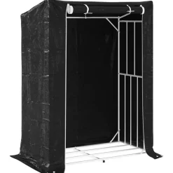 VIDAXL - Portant de bois de chauffage et housse de pluie acier galvanisé