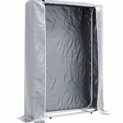 VIDAXL - Portant de bois de chauffage et housse de pluie acier galvanisé