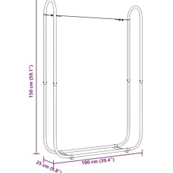VIDAXL - Portant de bois de chauffage et housse de pluie acier galvanisé