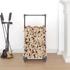 VIDAXL - Portant de bois de chauffage 40x30x80 cm acier inoxydable