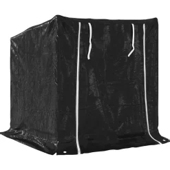 VIDAXL - Portant de bois de chauffage et housse de pluie acier galvanisé