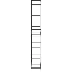 VIDAXL - Portant de bois de chauffage noir 100x30x209 cm acier