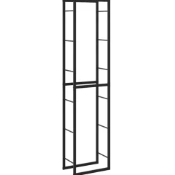 VIDAXL - Portant de bois de chauffage noir 50x30x209 cm acier